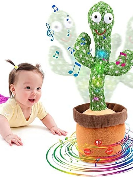 Dancing Cactus Talking Toy, Cactus Plush Toy, Wriggle & Singing Recording Repeat (Storio Toys)